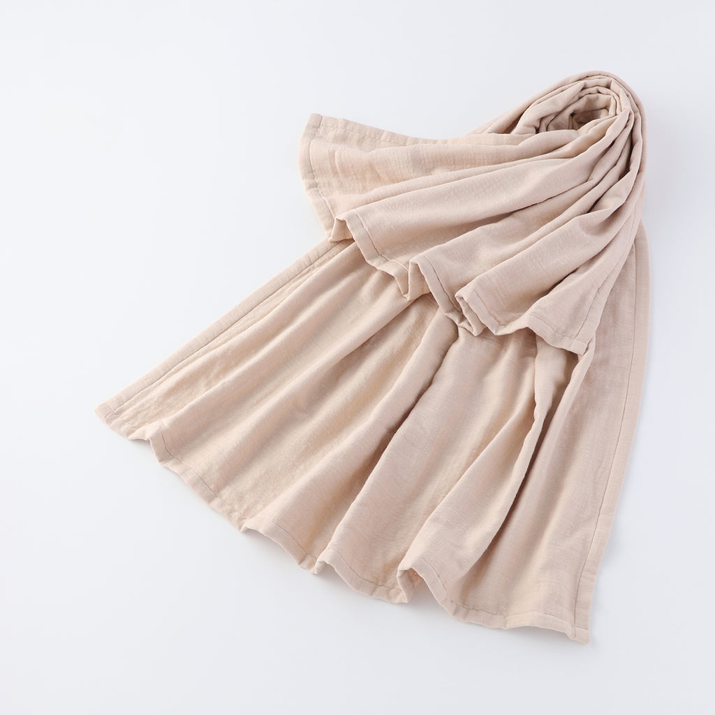 Marshmallow Gauze throw in Beige