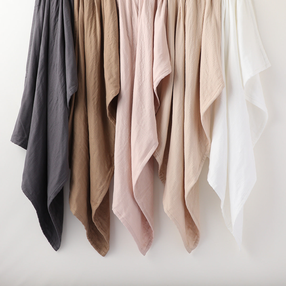 Marshmallow Gauze throw in Beige