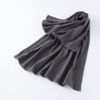 Marshmallow Gauze throw in Dark Grey
