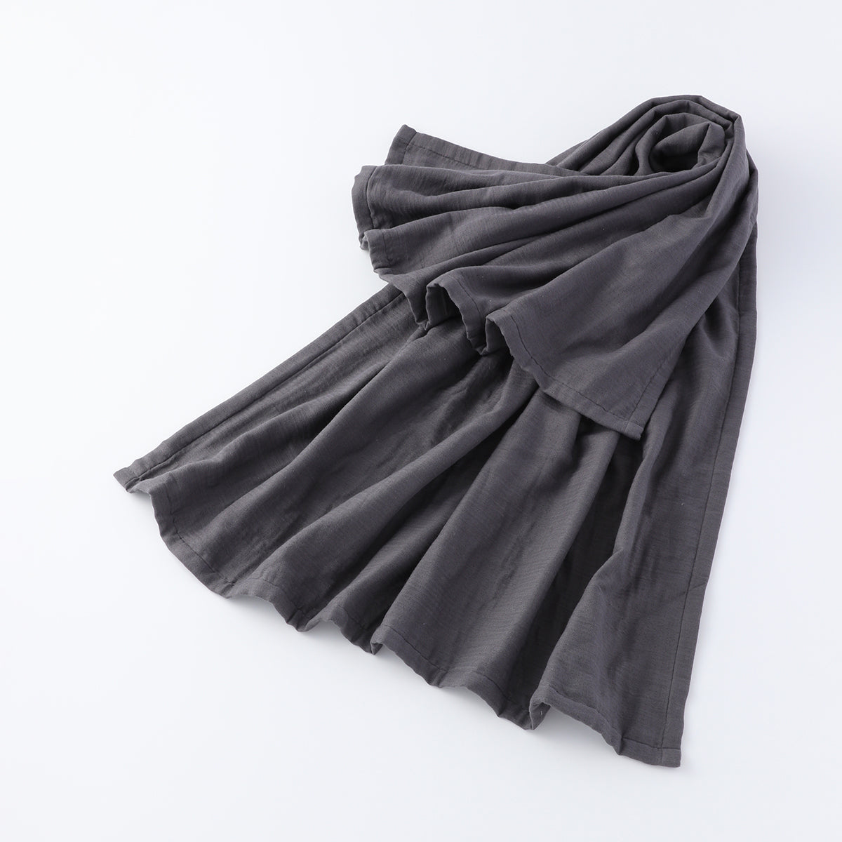Marshmallow Gauze throw in Dark Grey