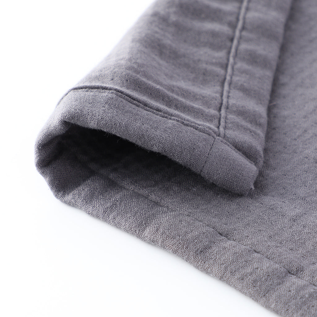 Marshmallow Gauze throw in Dark Grey