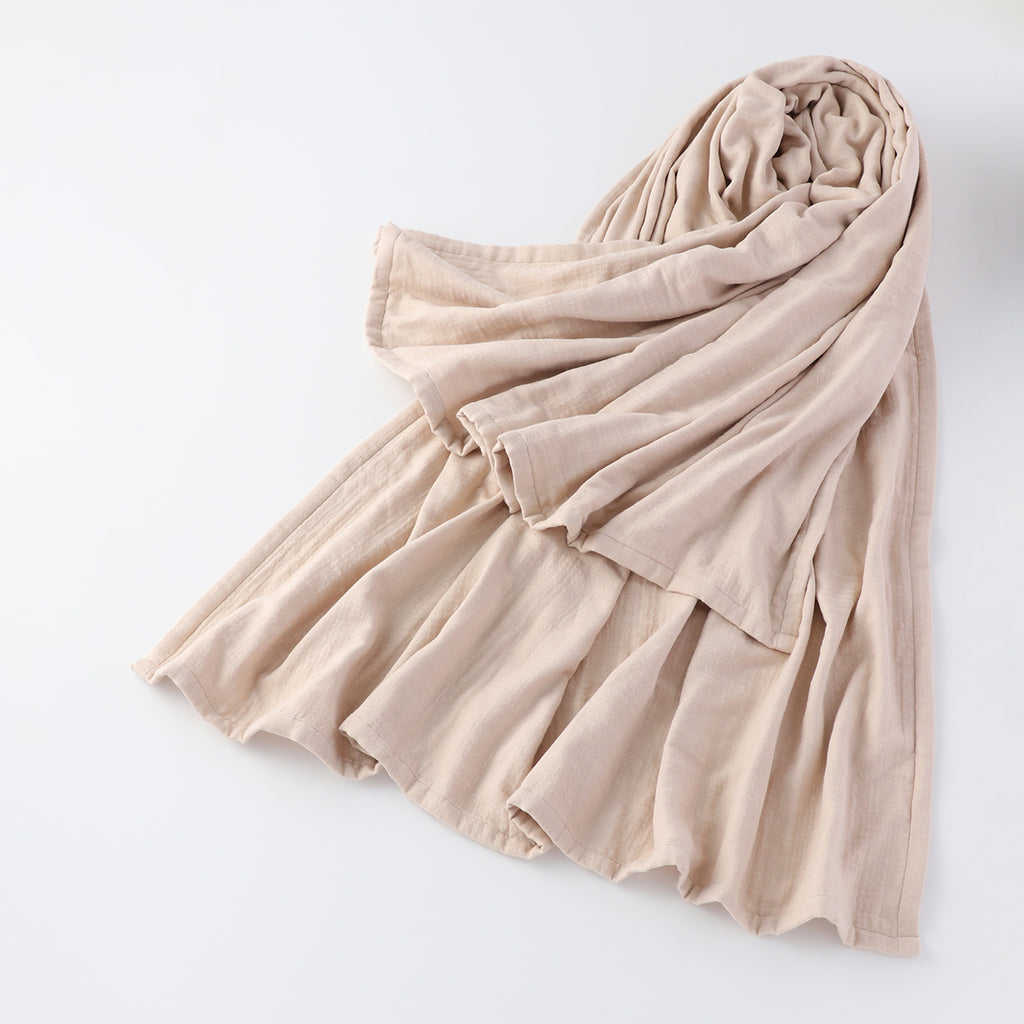 Marshmallow Gauze throw in Beige