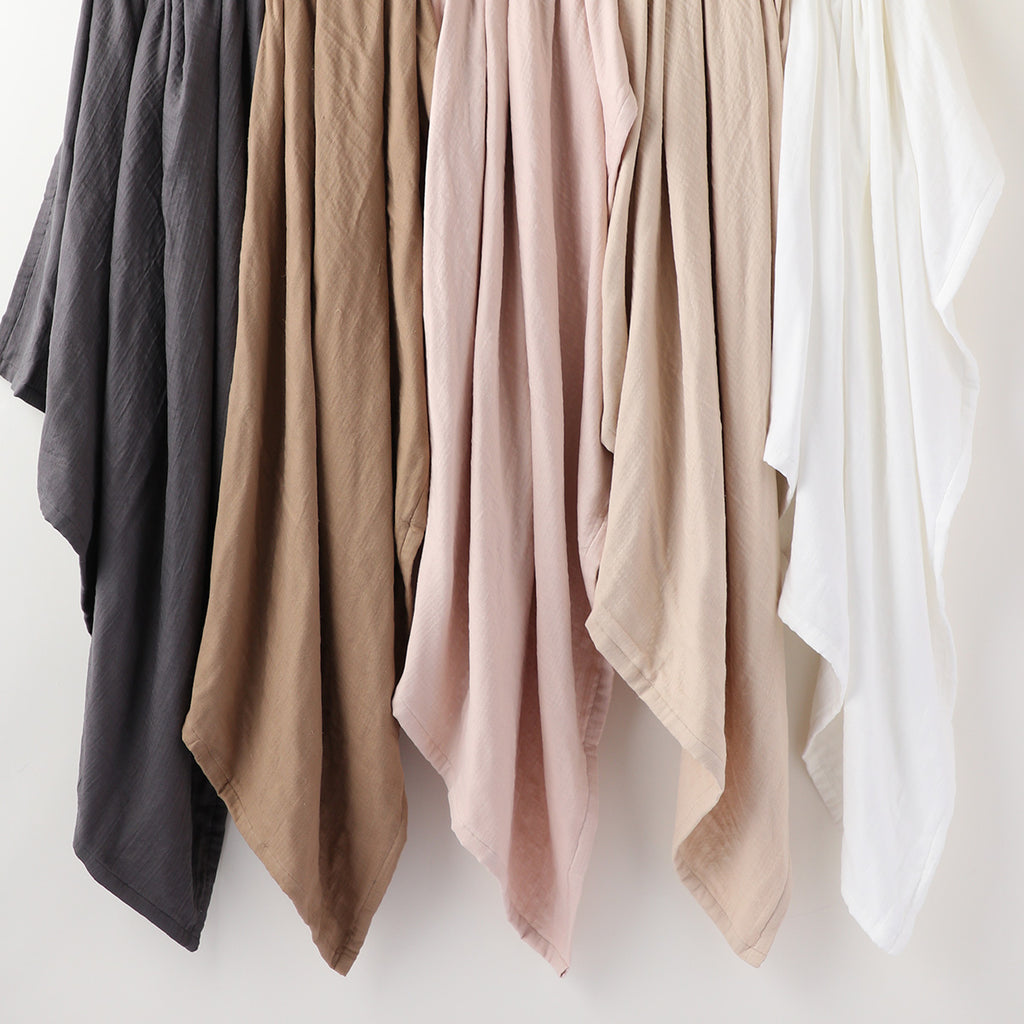Marshmallow Gauze throw in Beige