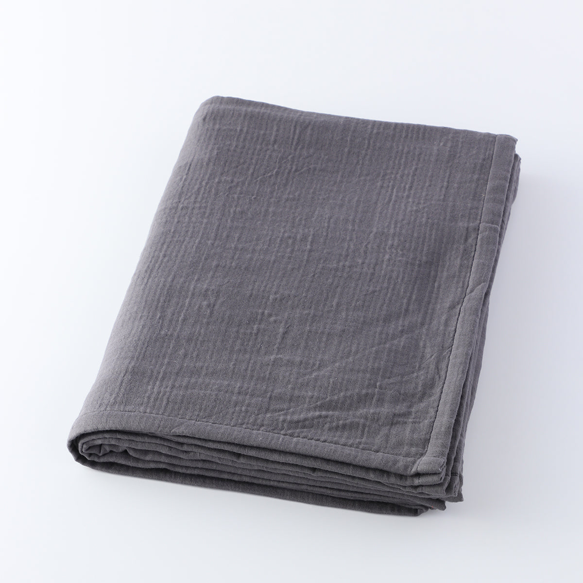 Marshmallow Gauze throw in Dark Grey