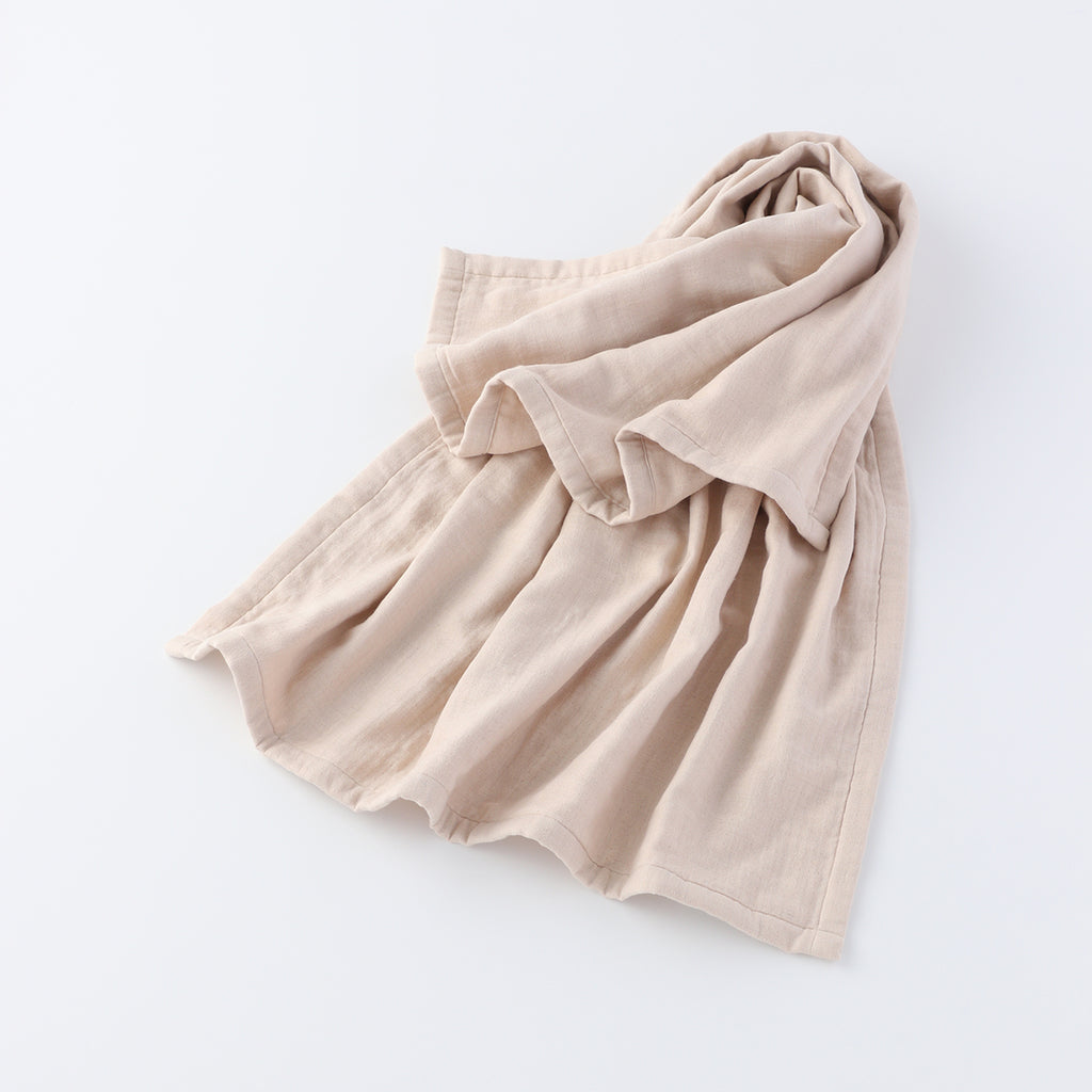 Marshmallow Gauze throw in Beige
