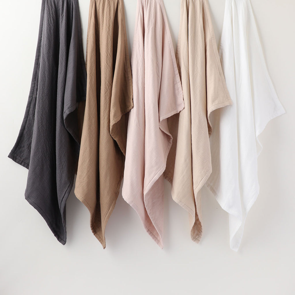 Marshmallow Gauze throw in Beige