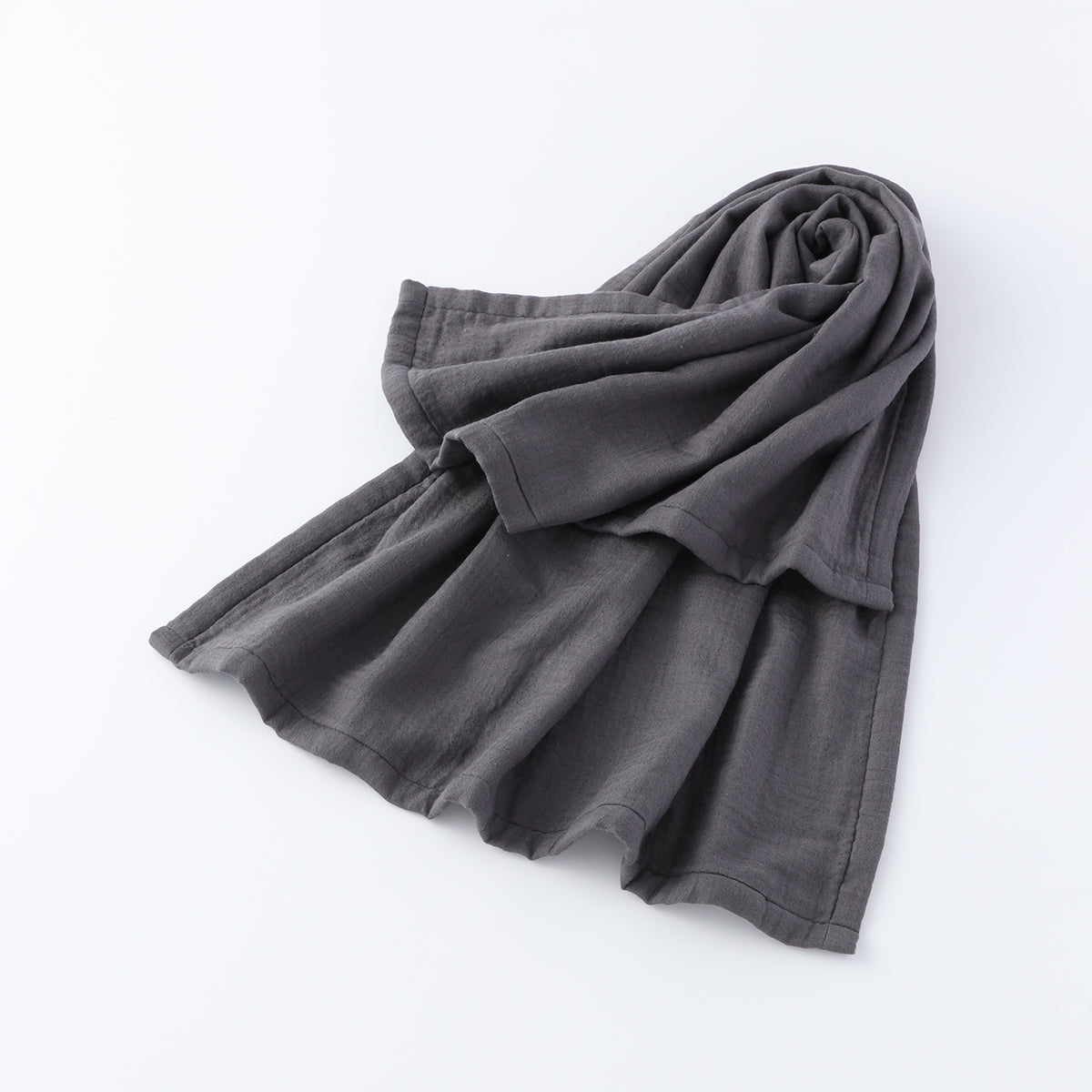 Marshmallow Gauze throw in Dark Grey
