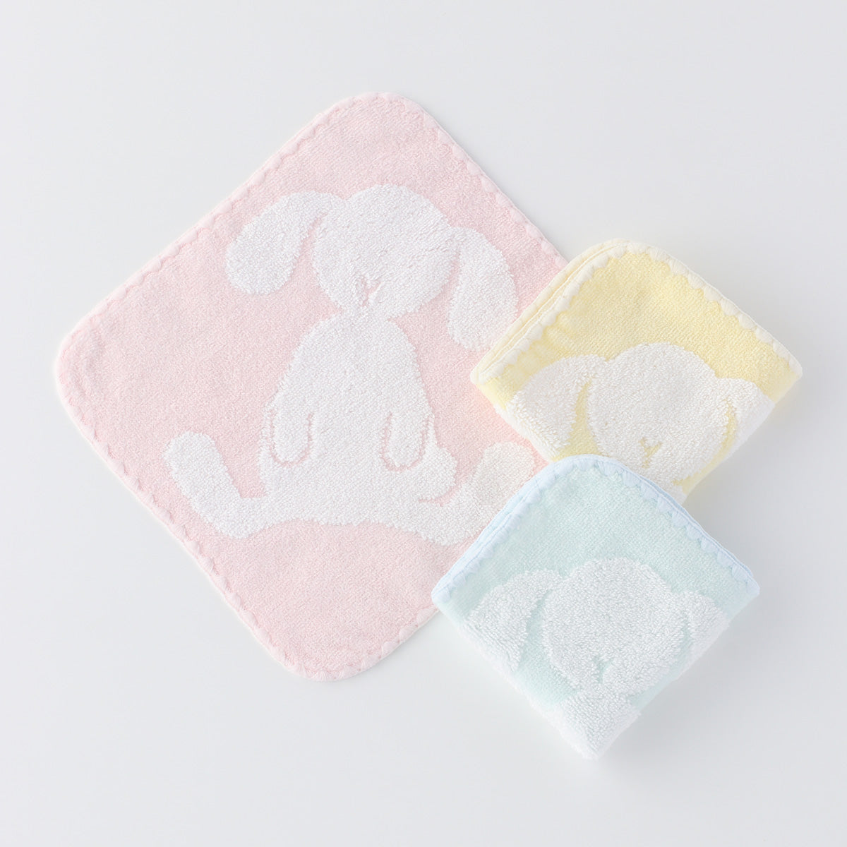 Fuwafuwa Bunny towel handkerchief in Light Blue