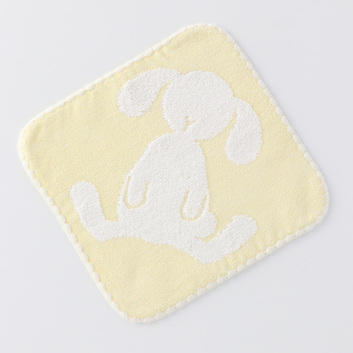 Fuwafuwa Bunny towel handkerchief in Light Yellow