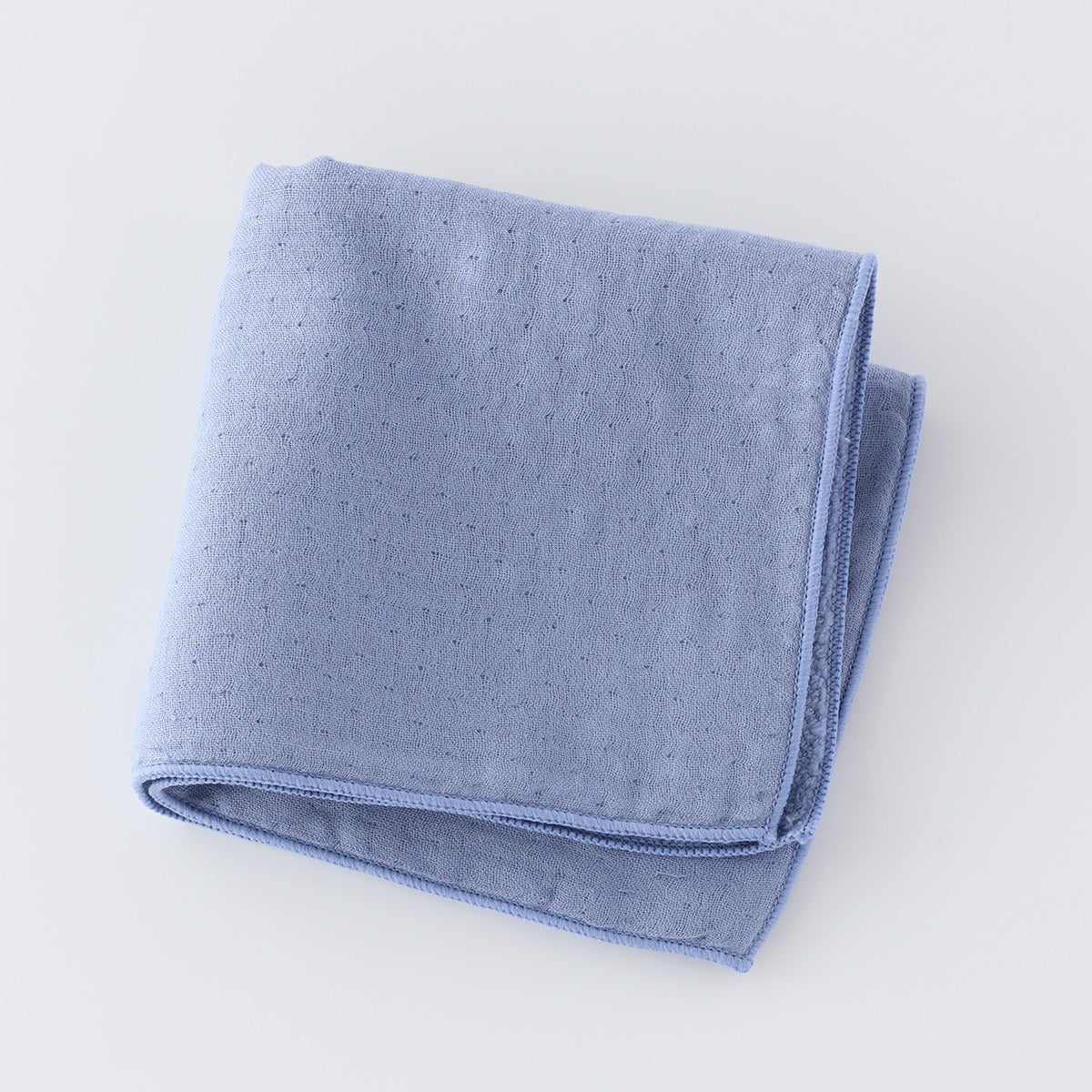 Marshmallow Gauze & Pile towel handkerchief in Blue