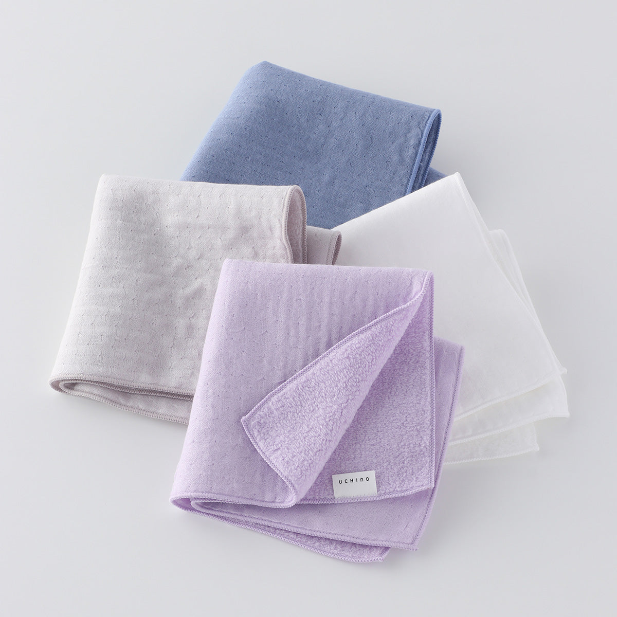 Marshmallow Gauze & Pile towel handkerchief in Blue