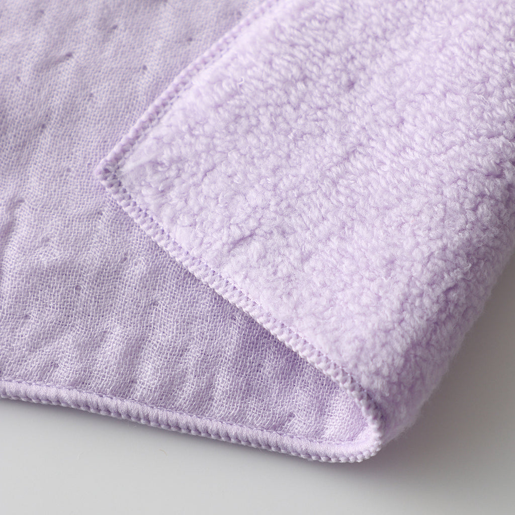 Marshmallow Gauze & Pile towel handkerchief in Violet
