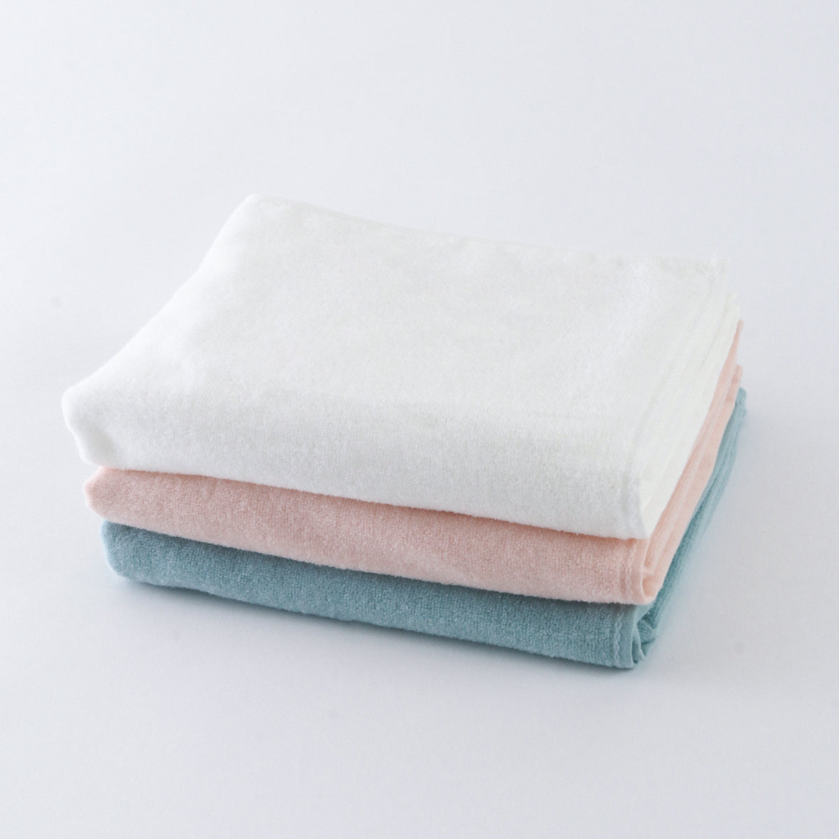 Airy Touch face towel in Blue Green