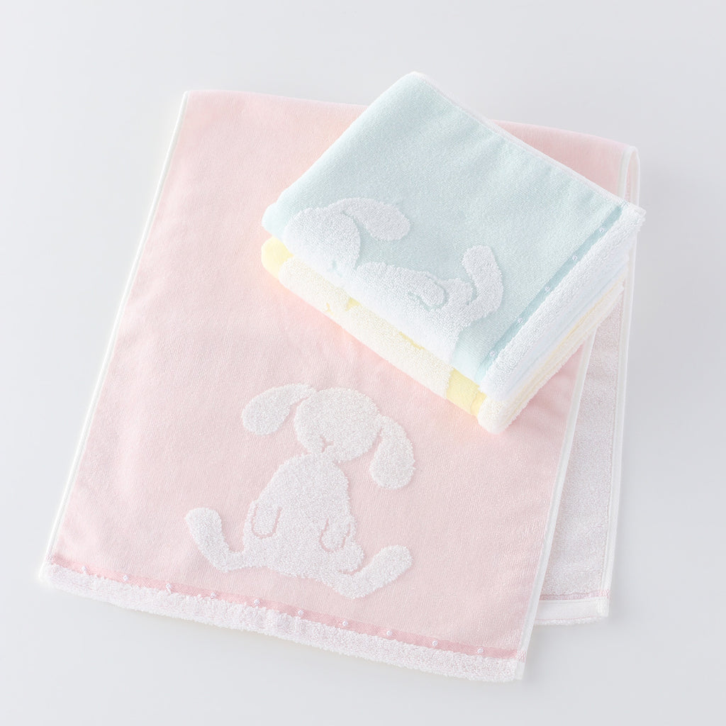 Fuwafuwa Bunny face towel in Light Blue