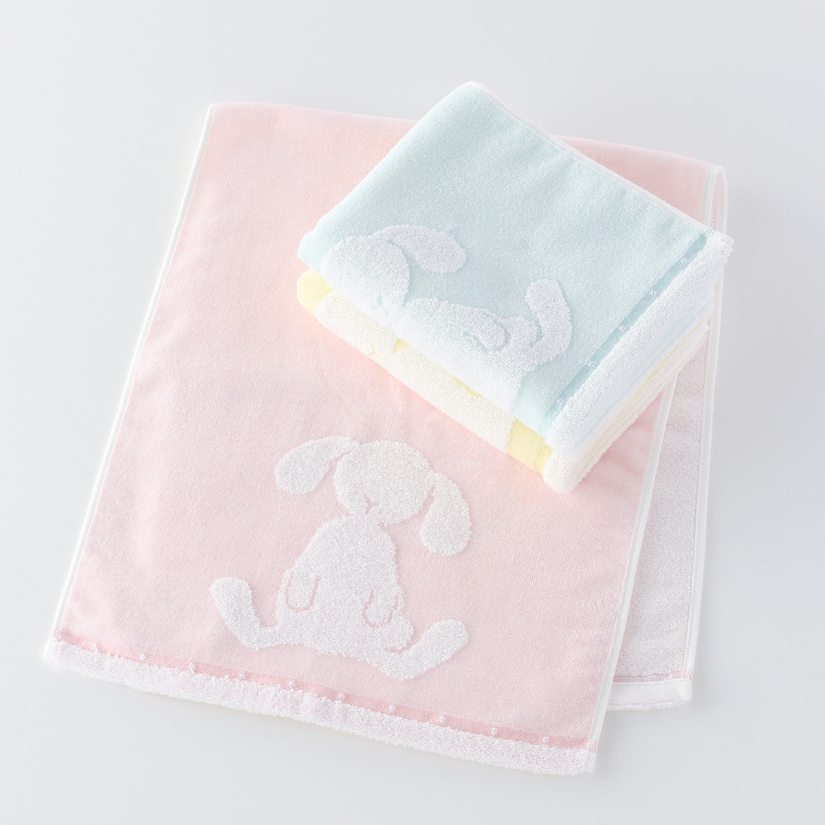 Fuwafuwa Bunny face towel in Light Blue