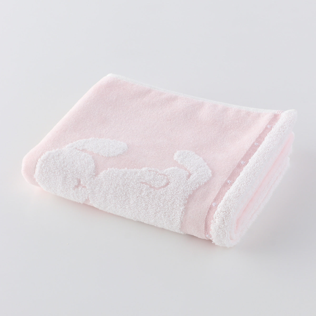 Fuwafuwa Bunny face towel in Light Pink