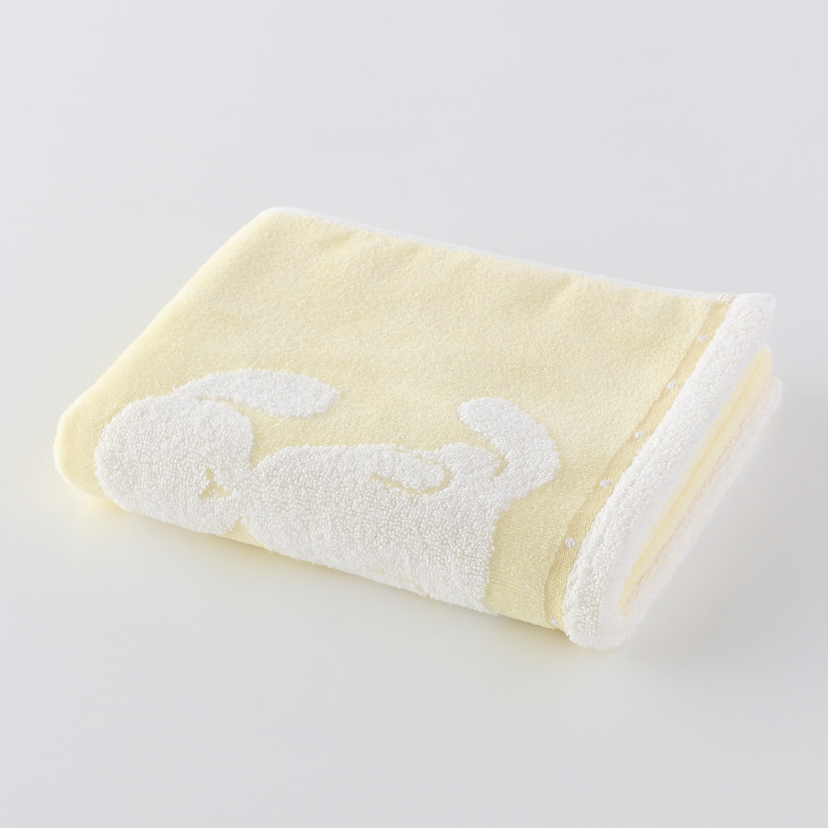 Fuwafuwa Bunny face towel in Light Yellow