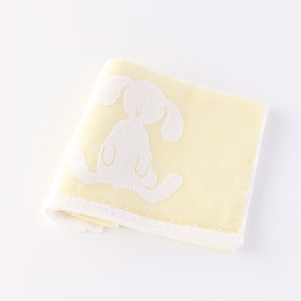 Fuwafuwa Bunny face towel in Light Yellow