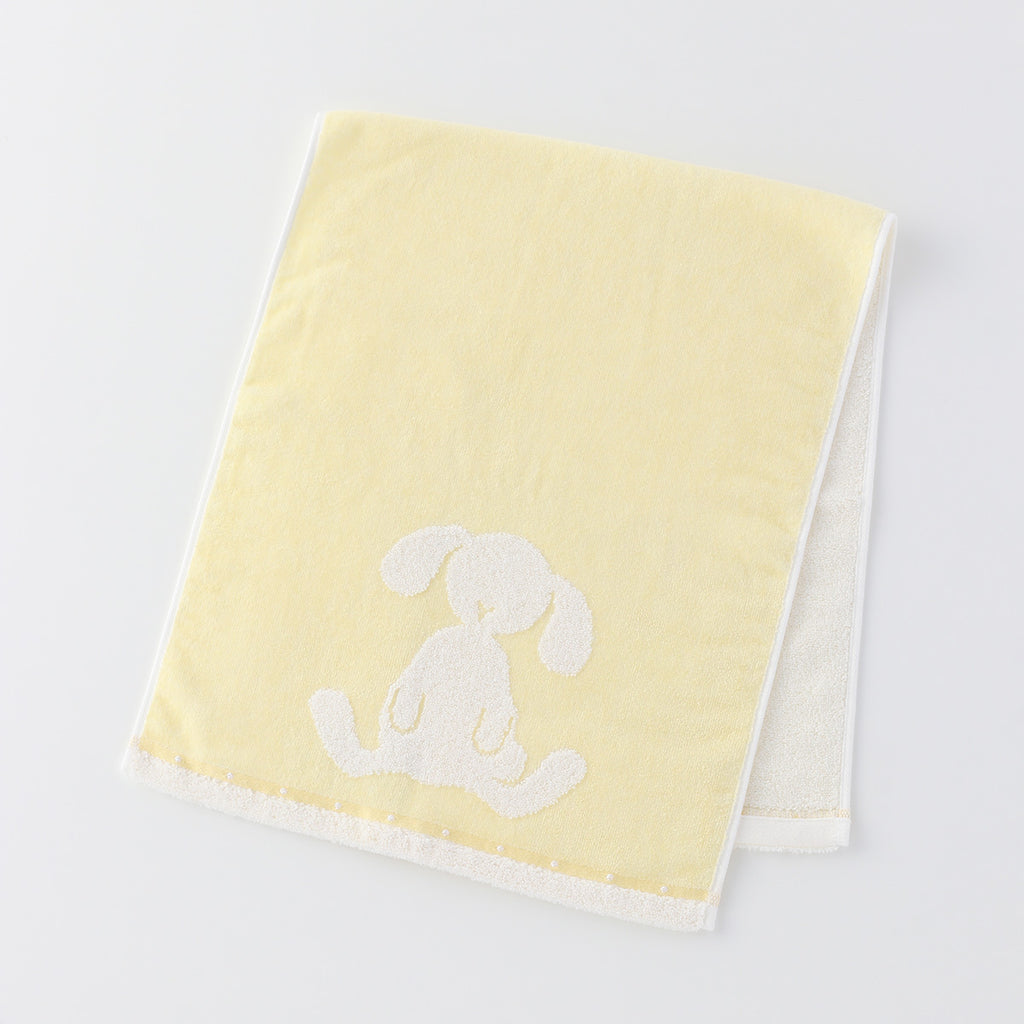 Fuwafuwa Bunny face towel in Light Yellow