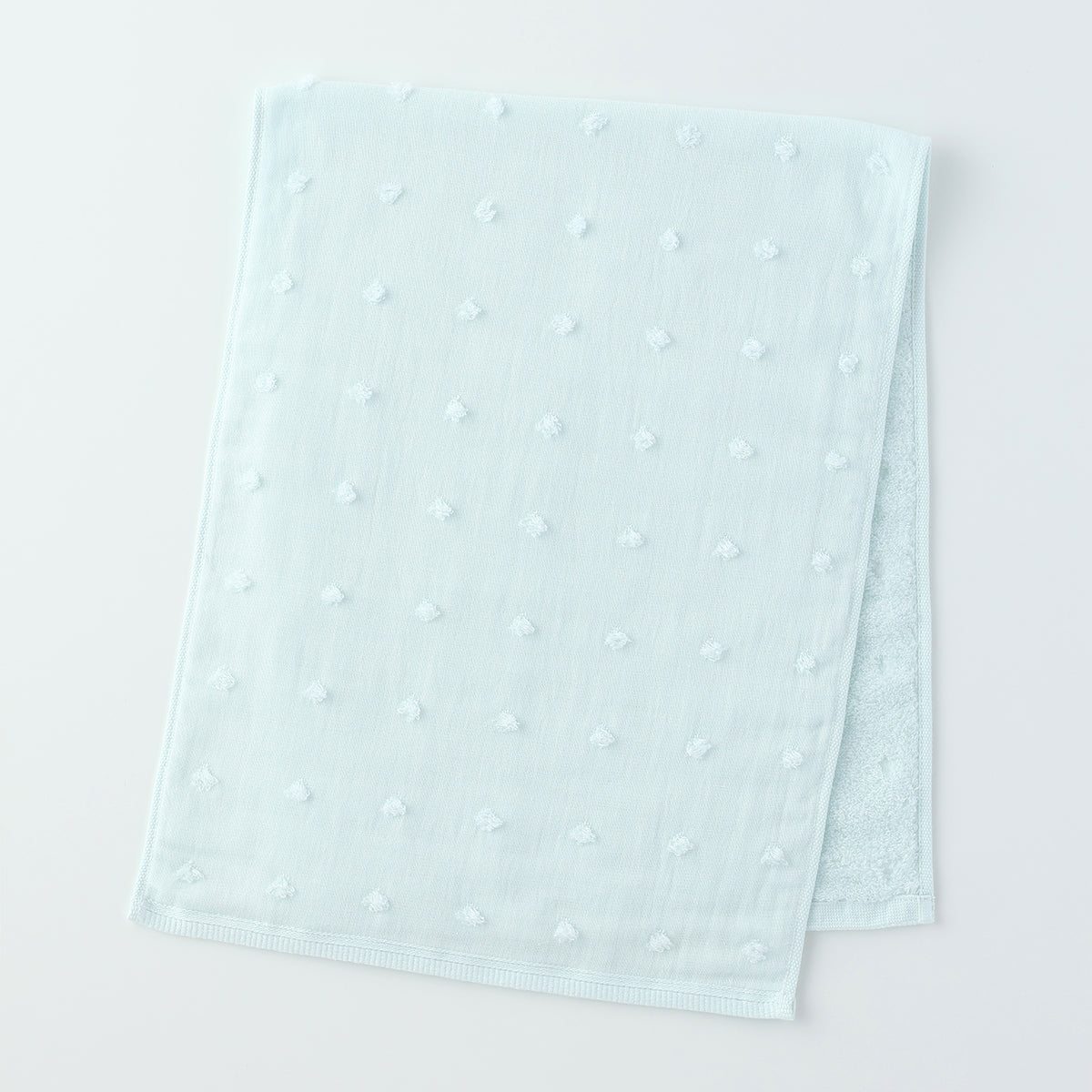 Fuwafuwa Gauze Dot face towel in Blue