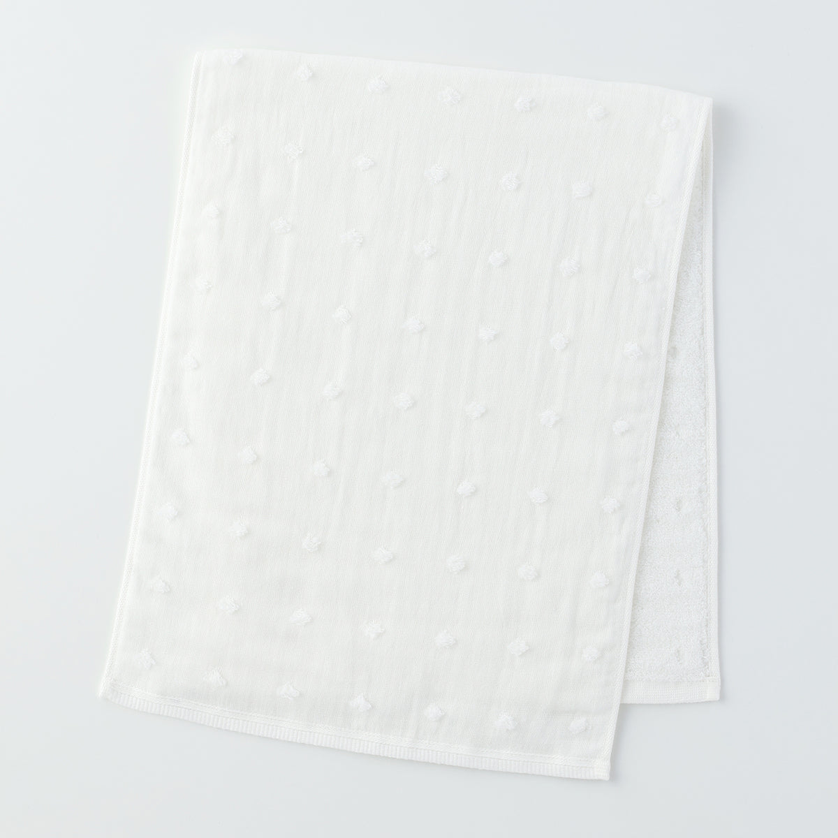 Fuwafuwa Gauze Dot face towel in White