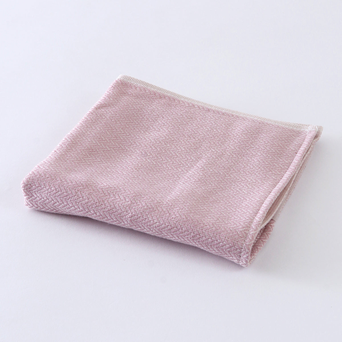 Wine-dyed Organic Gauze guest towel in Pink