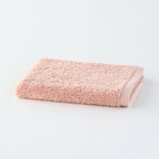 Plant-dyed Organic Pile guest towel in Pink