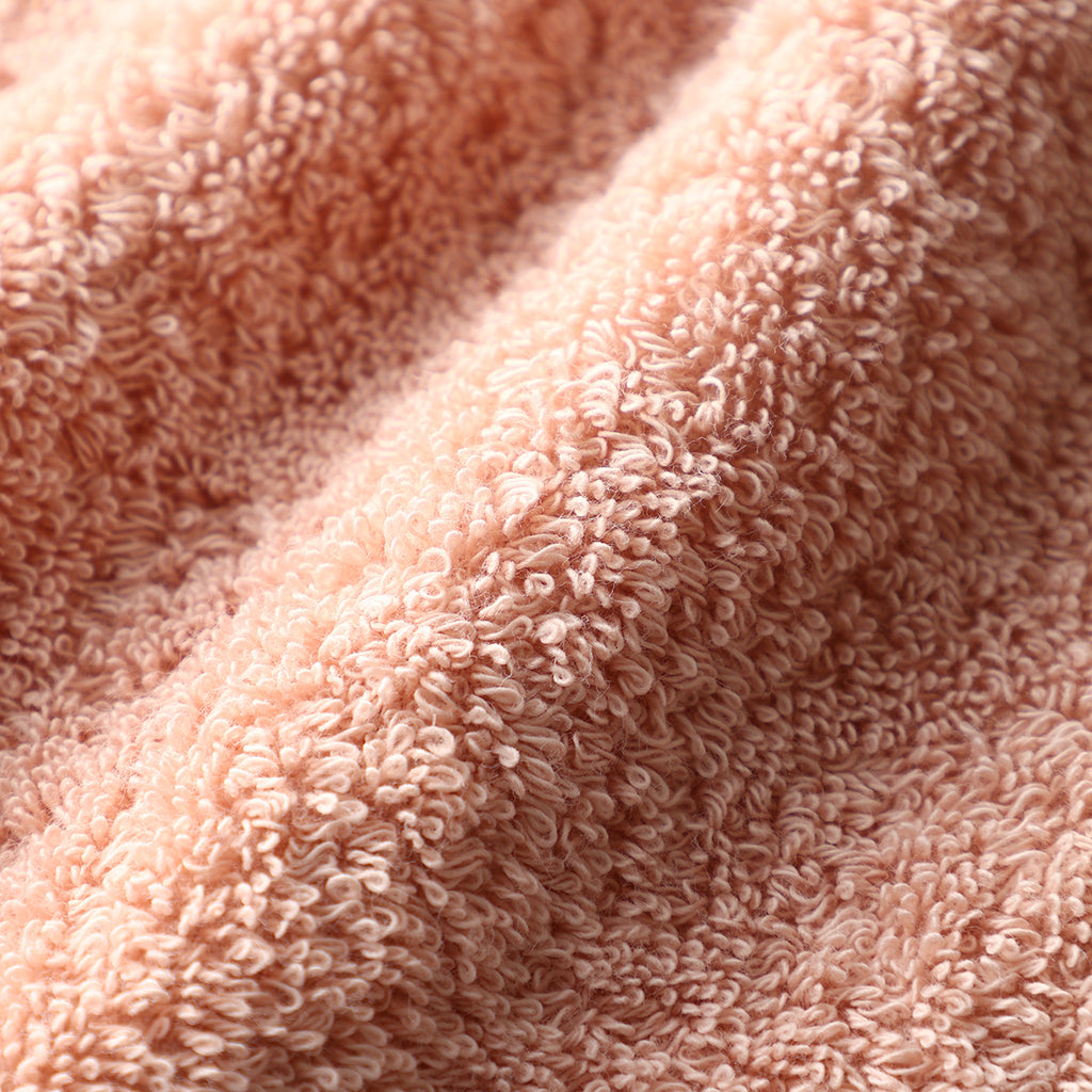 Plant-dyed Organic Pile guest towel in Pink