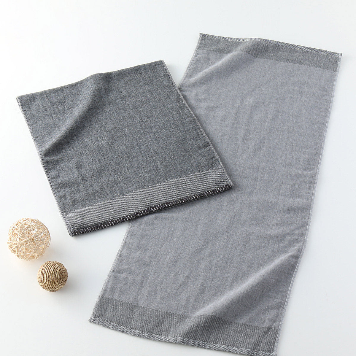 Shijima binchotan face towel in Dark Grey