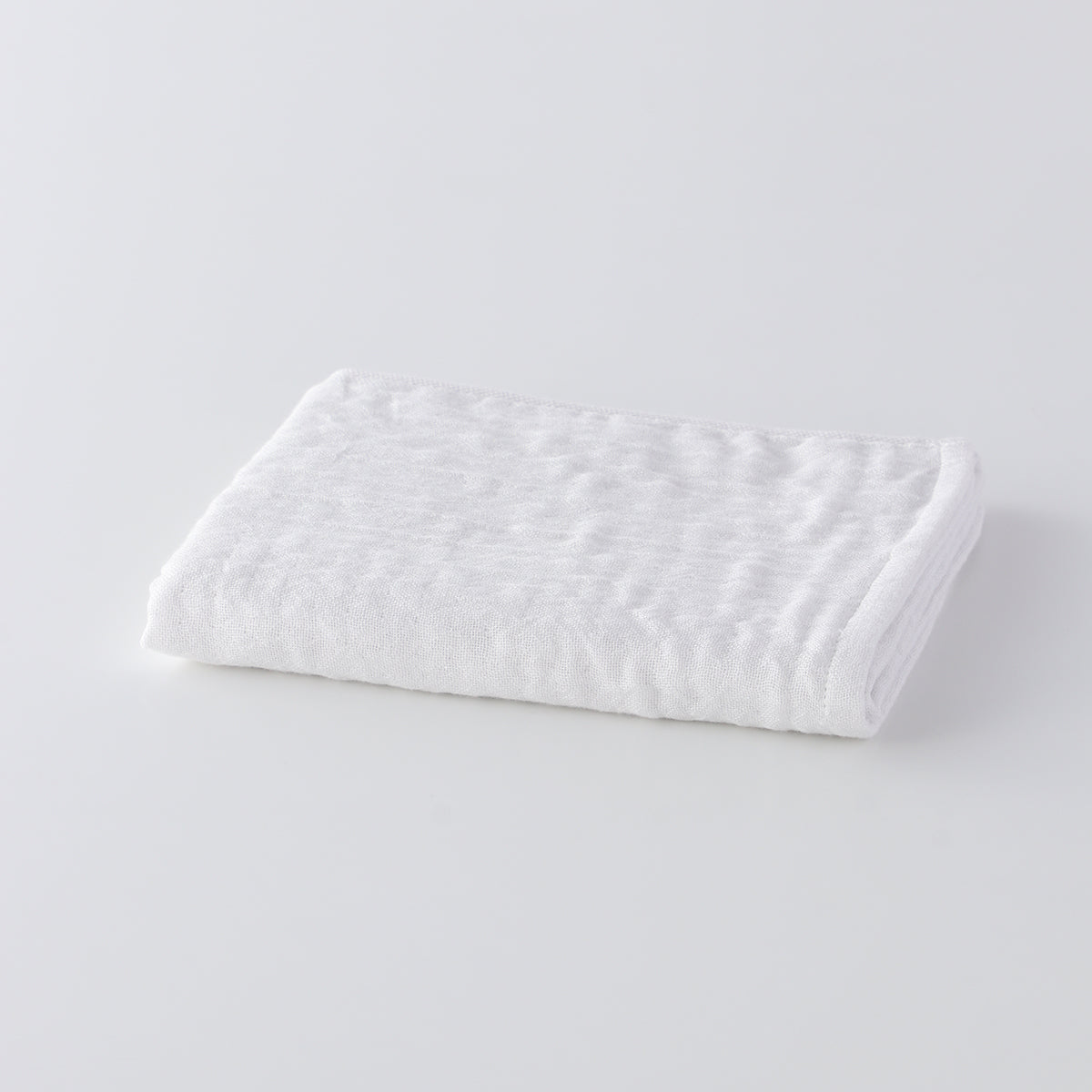 Marshmallow Puff Gauze face towel in White