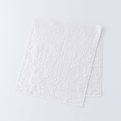 Marshmallow Puff Gauze face towel in White