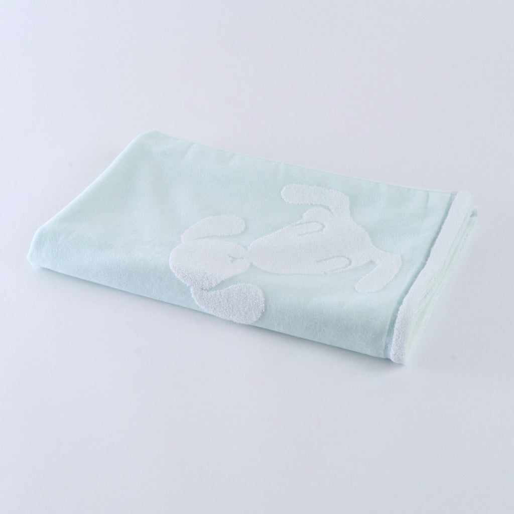Fuwafuwa Bunny baby bath towel in Light Blue