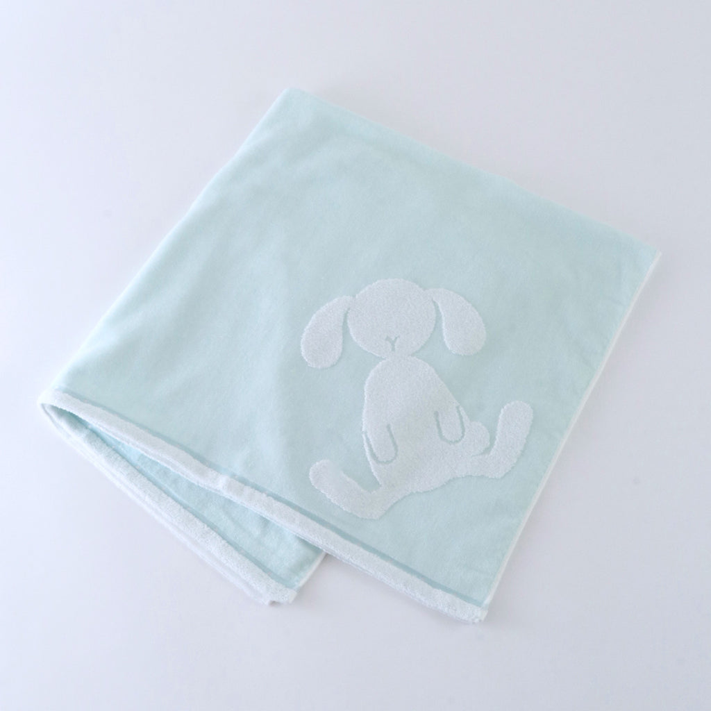 Fuwafuwa Bunny baby bath towel in Light Blue
