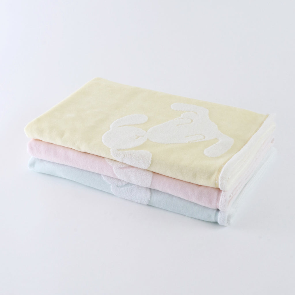 Fuwafuwa Bunny baby bath towel in Light Blue