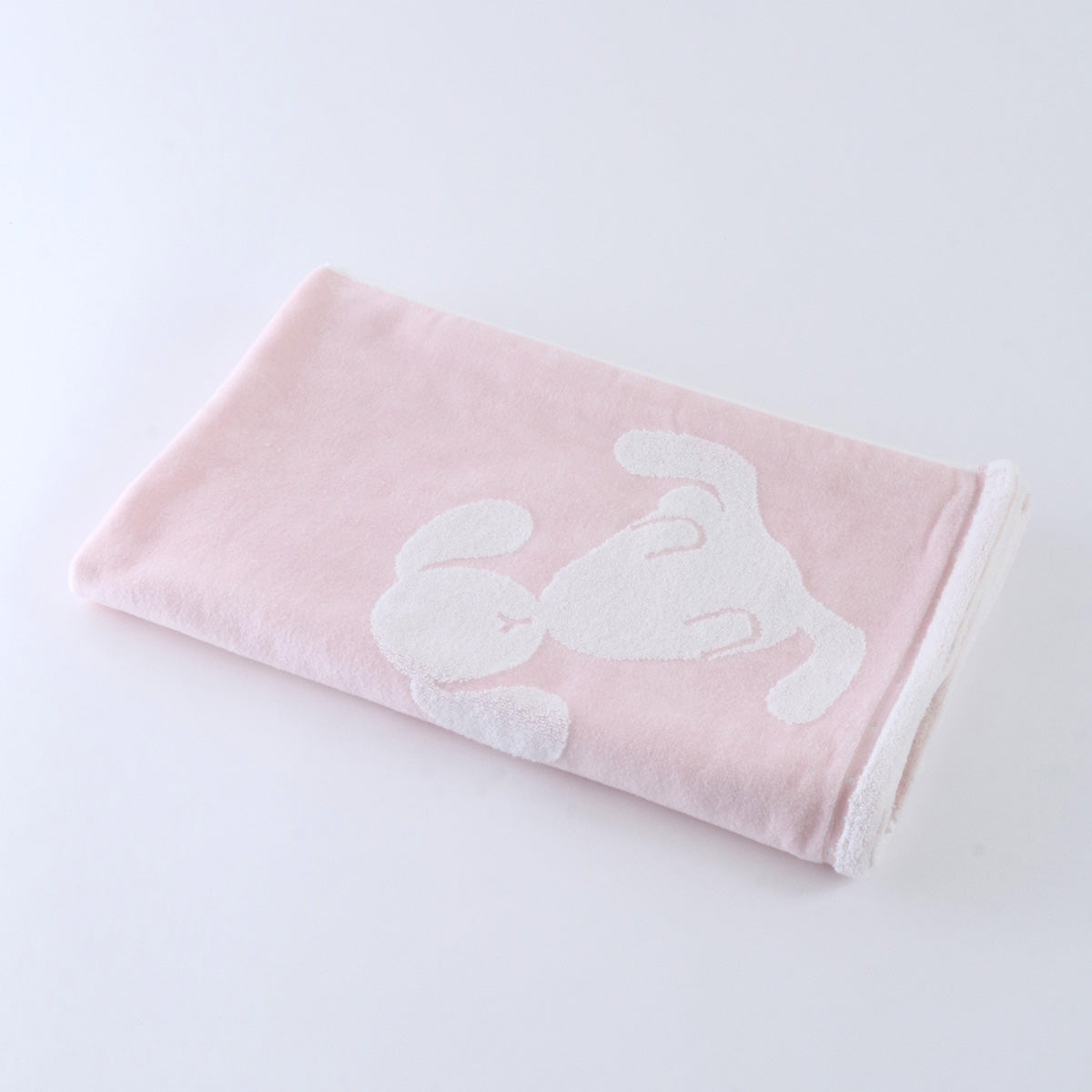 Fuwafuwa Bunny baby bath towel in Light Pink