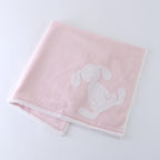 Fuwafuwa Bunny baby bath towel in Light Pink