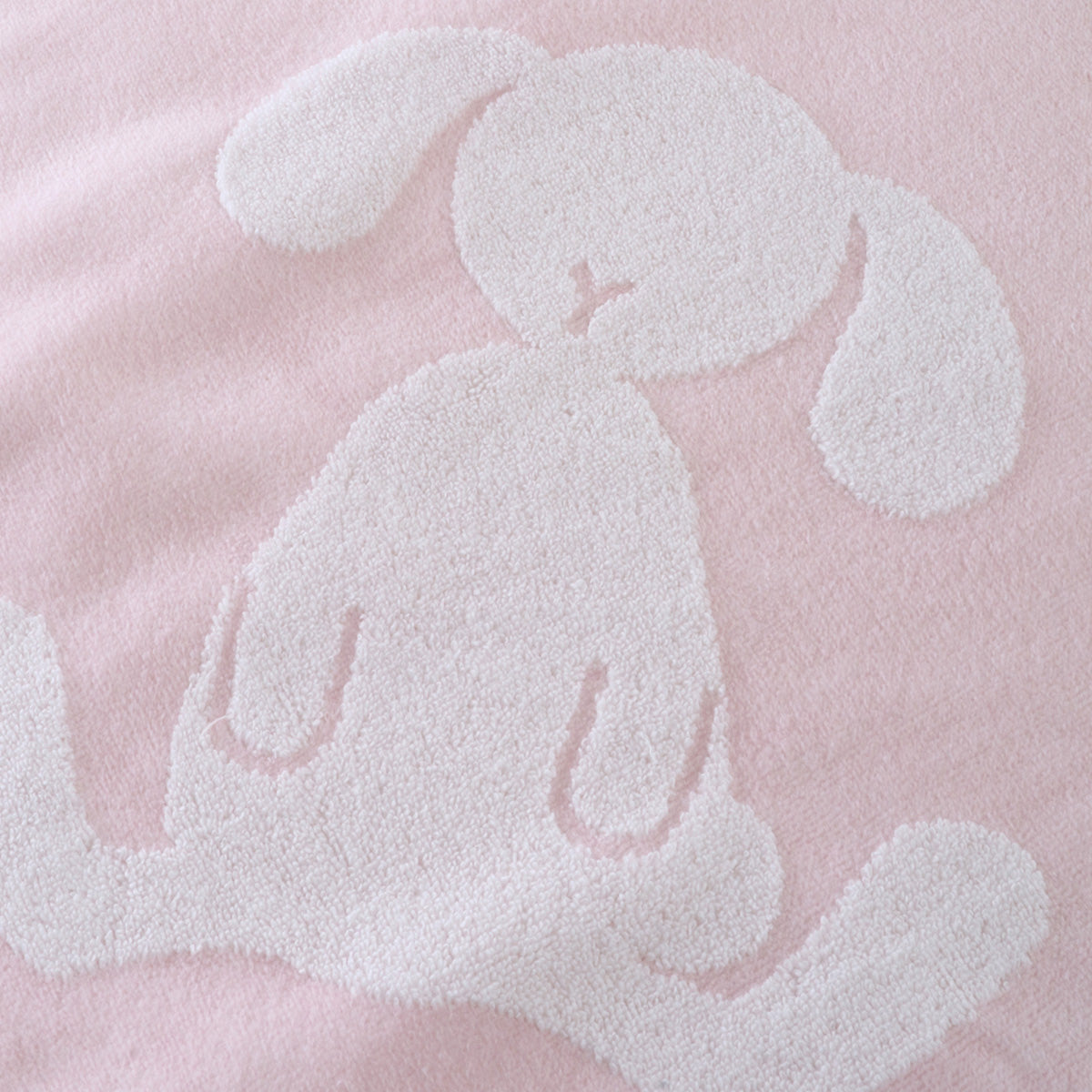 Fuwafuwa Bunny baby bath towel in Light Pink