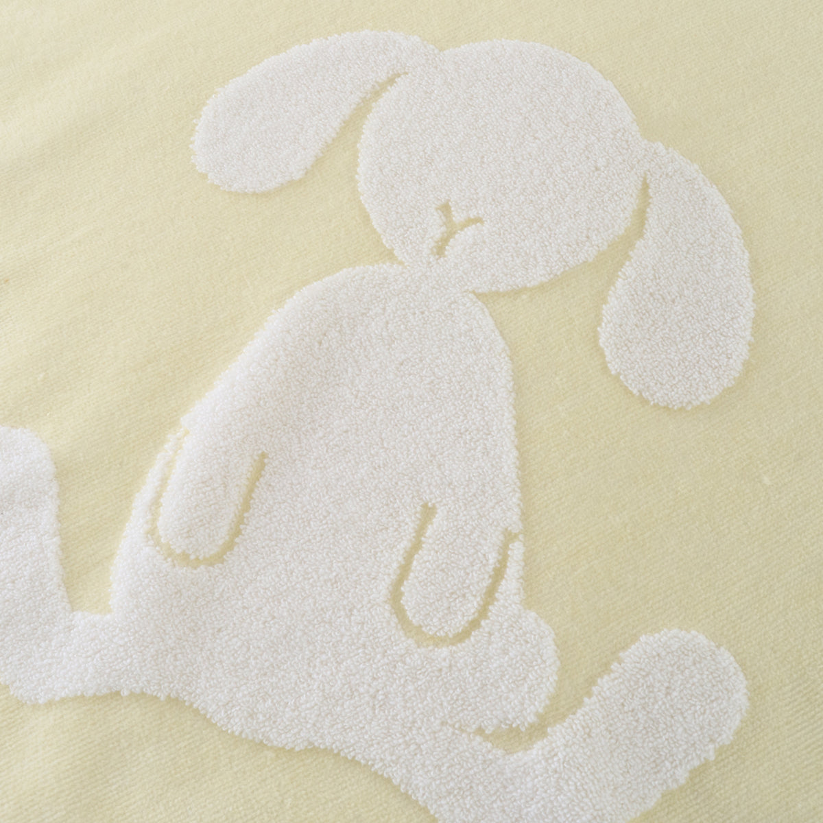 Fuwafuwa Bunny baby bath towel in Light Yellow