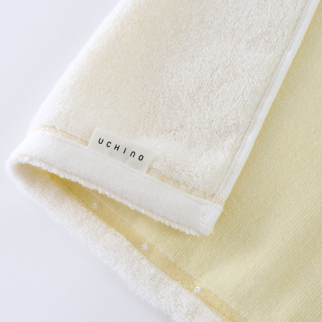 Fuwafuwa Bunny baby bath towel in Light Yellow