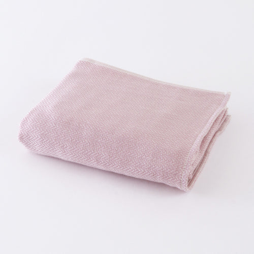 Wine-dyed Organic Gauze face towel in Pink