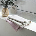 Wine-dyed Organic Gauze face towel in Pink