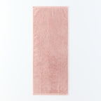 Plant-dyed Organic Pile face towel in Pink