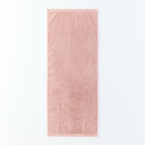 Plant-dyed Organic Pile face towel in Pink