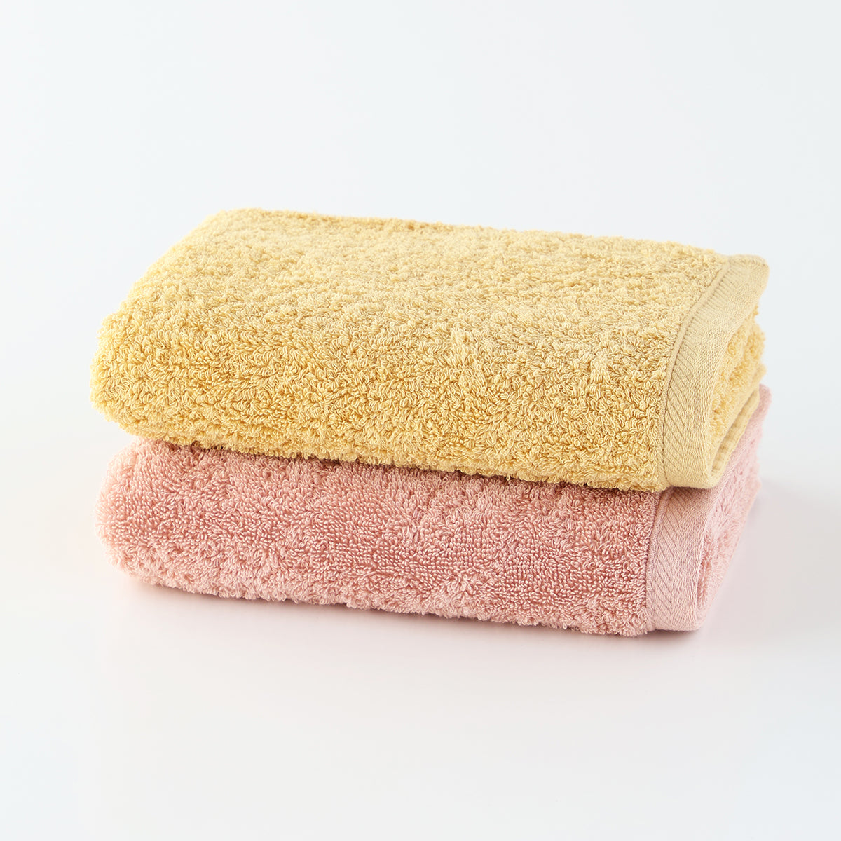 Plant-dyed Organic Pile face towel in Pink