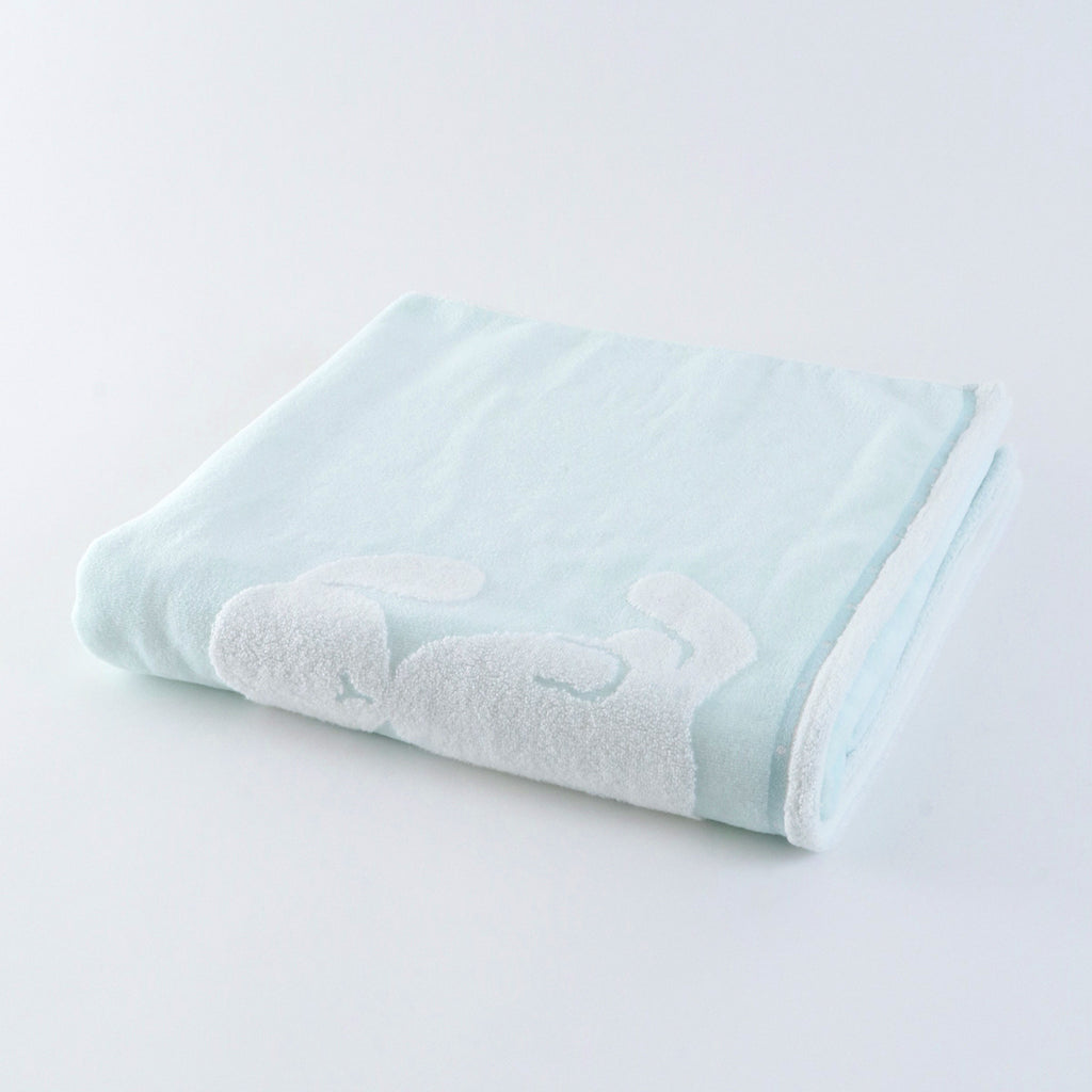 Fuwafuwa Bunny bath towel in Light Blue