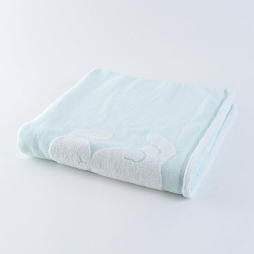 Fuwafuwa Bunny bath towel in Light Blue
