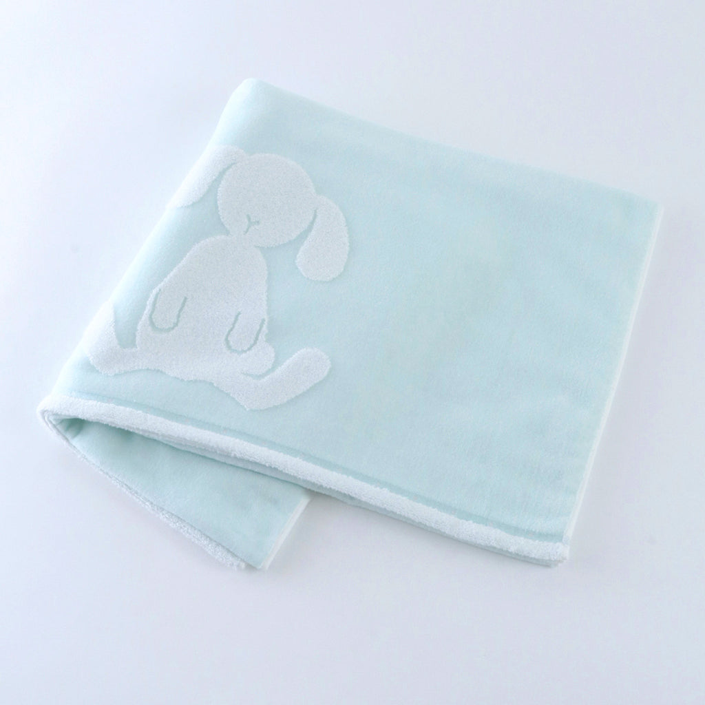 Fuwafuwa Bunny bath towel in Light Blue