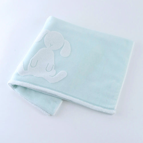 Fuwafuwa Bunny bath towel in Light Blue