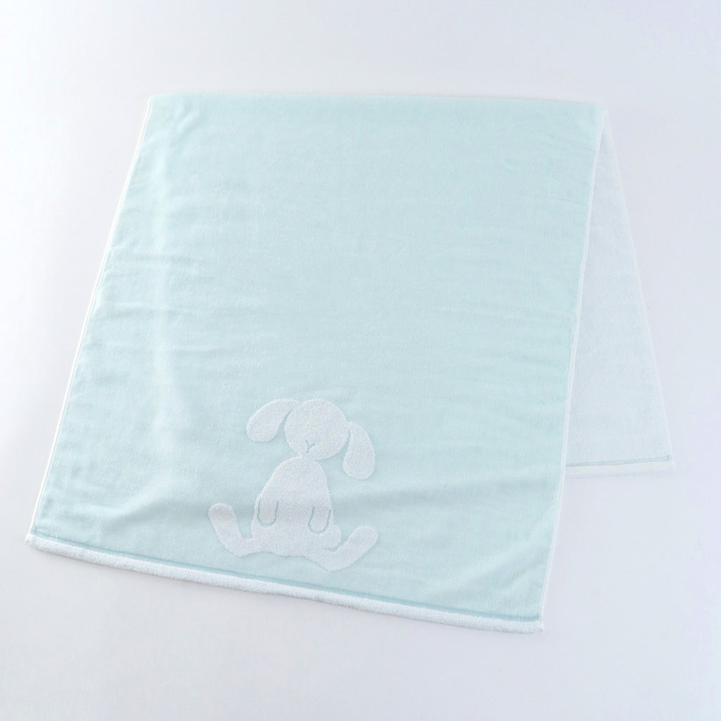 Fuwafuwa Bunny bath towel in Light Blue