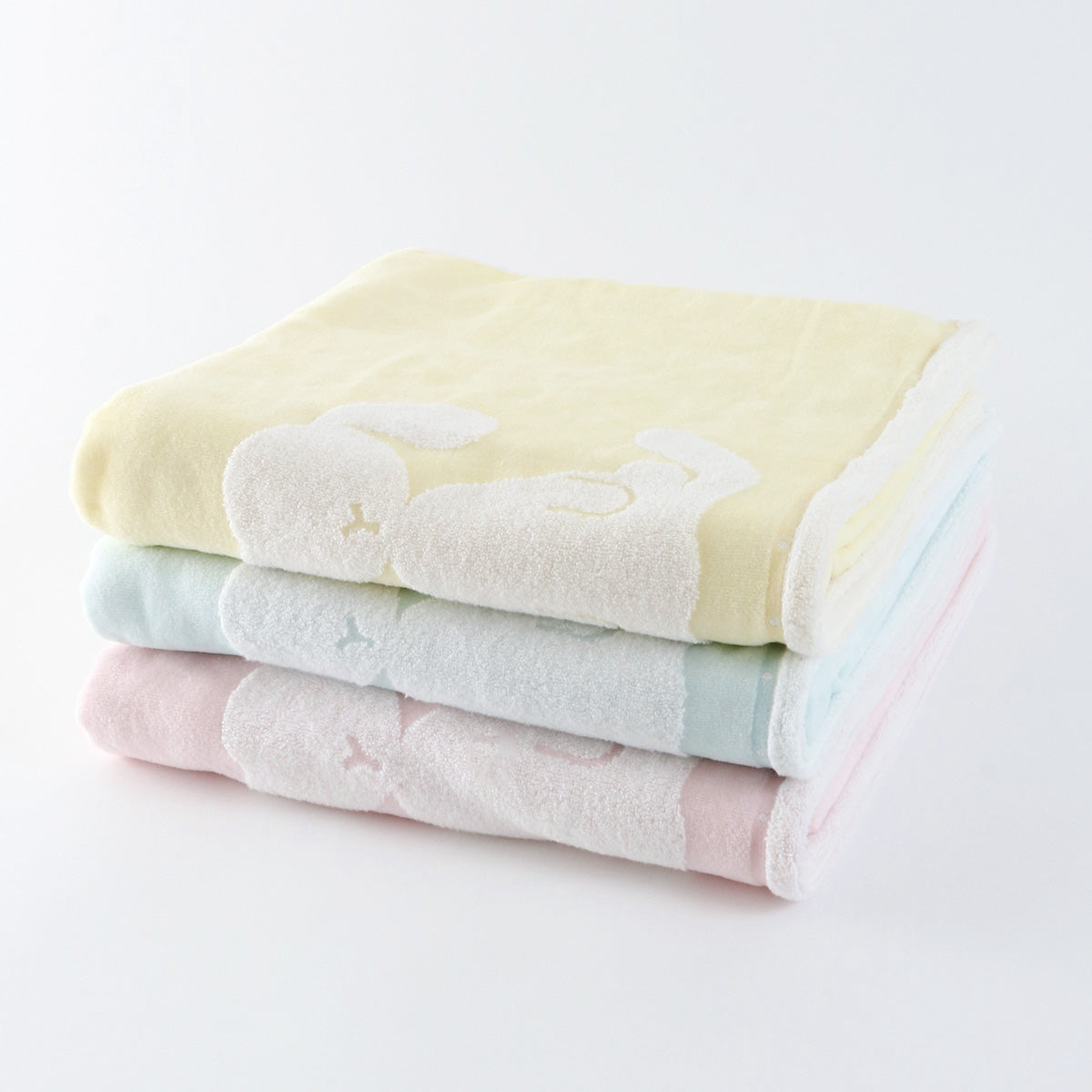 Fuwafuwa Bunny bath towel in Light Blue